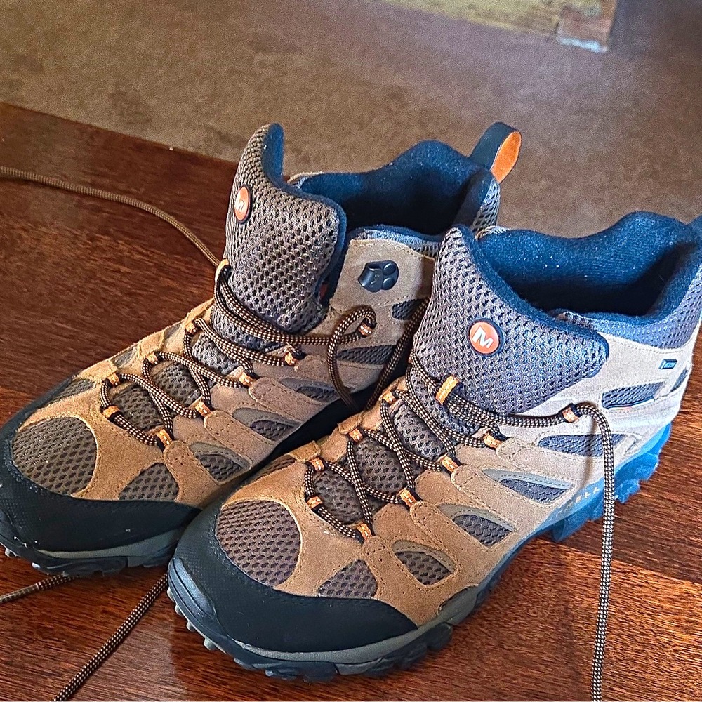 #2006-Merrell Earth Performance Men's Hiking Boots Brown/Gray/Black US 11 M